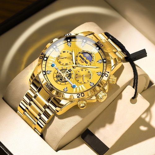 BINBOND genuine  men's quartz watch high-end business luminous waterproof