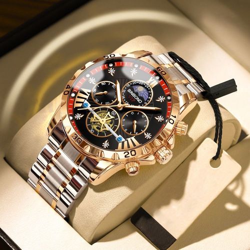 BINBOND genuine  men's quartz watch high-end business luminous waterproof