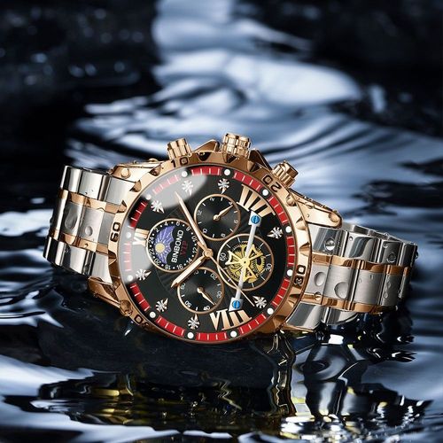 BINBOND genuine  men's quartz watch high-end business luminous waterproof