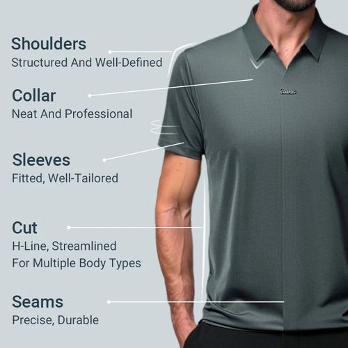 🔥SAVE 55%-2025 Fashion men's lapel breathable anti-wrinkle business T-shirt🔥