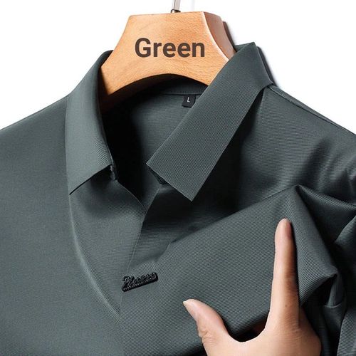 🔥SAVE 55%-2025 Fashion men's lapel breathable anti-wrinkle business T-shirt🔥