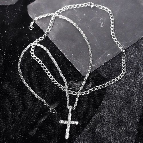 🔥🔥Easter Gift: Classic and Stylish Cross Diamond Pendant Necklace🔥🔥