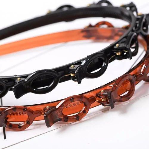 👧2pcs Double Bangs Hairstyle Hair Clips, Double Layer Twist Braid Headband Heidi Layer Hollow Braid Headband Alligator Clip Fashion Girls Braided Hairband