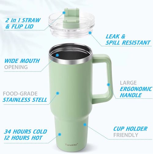 40oz Sublimation Blanks Tumblers Wholesale Bulk 40 oz Tumbler with Handle Cups with Lids and Straws Botella De Agua