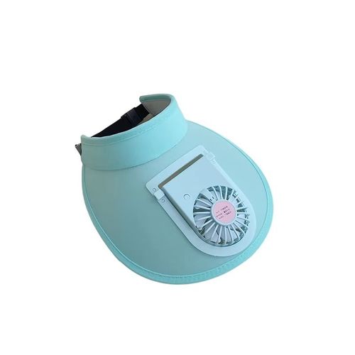 rechargeable fan cap solar panel powered hats summer beach outdoor cart on adult children visor
