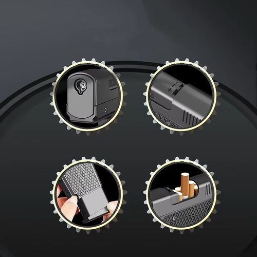 2025 Personalized cigarette case windproof inflatable gun-shaped lighter multifunctional cigarette case