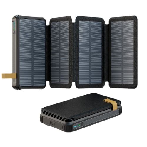 2025 New Triple-Proof Folding Solar Power Bank with Lighting