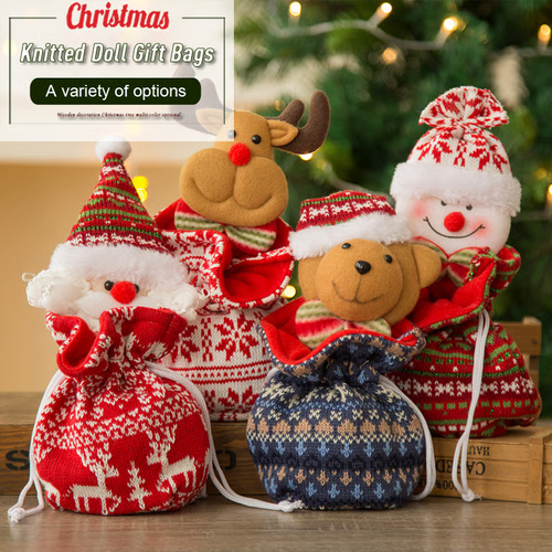 🎉🎉Christmas Knitted Doll Gift Bags Limited time two half price