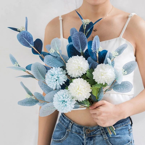 ⏰Limited time half price discount, artificial flower bouquets for decoration, silk flower arrangements, artificial flower plants, wedding bridal bouquets, table centerpieces for home decor, indoor vase flowers for tabletop decoration