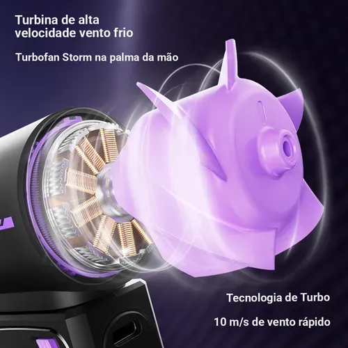 Ventilador portátil com fluxo de ar extragrandeSoprador portátil com motor turbo