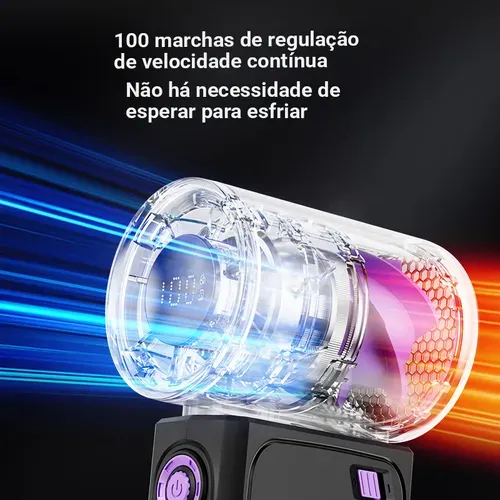 Ventilador portátil com fluxo de ar extragrandeSoprador portátil com motor turbo