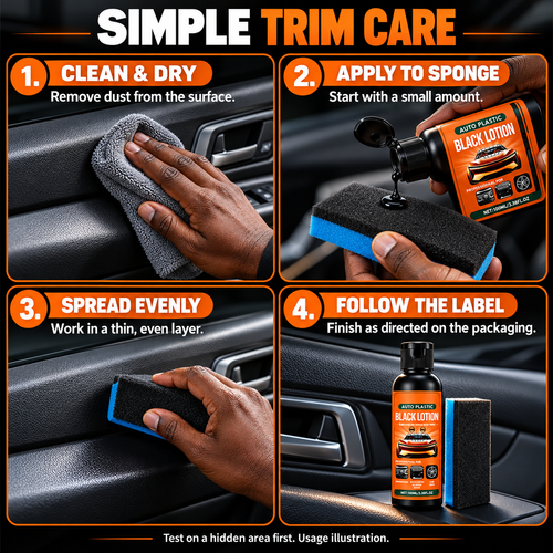 Car Plastic Trim Restorer 100 ml + Free Sponge | Teidle Kenya