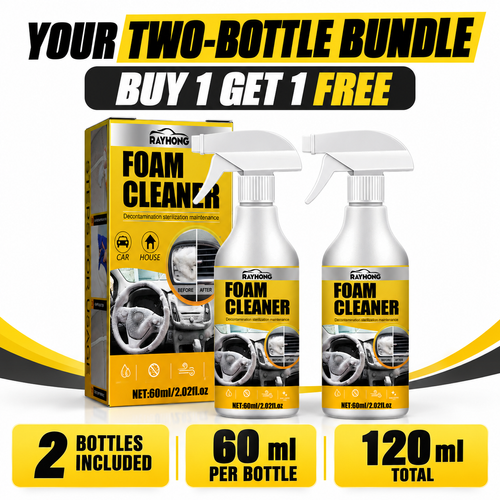RAYHONG Car Interior Foam Cleaner – Buy 1 Get 1 Free | 2 x 60 ml