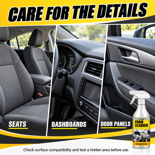 RAYHONG Car Interior Foam Cleaner – Buy 1 Get 1 Free | 2 x 60 ml