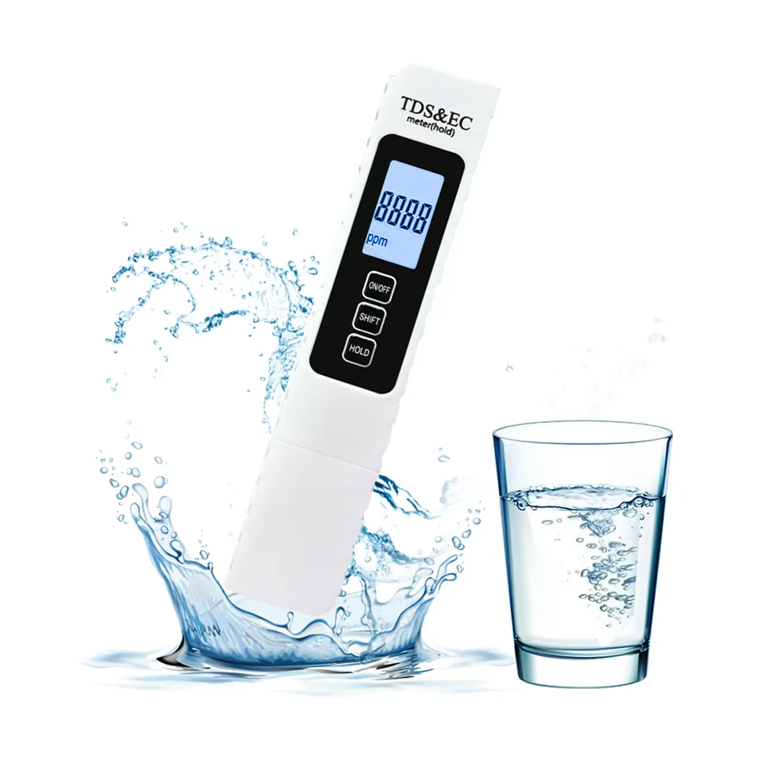 2pcs 4-in-1 Digital TDS Water Quality Tester - Measures TDS, EC, Temperature °C-°F | 0-9990 ppm Range | Home & Garden Tool for Modern Inflatable Pools