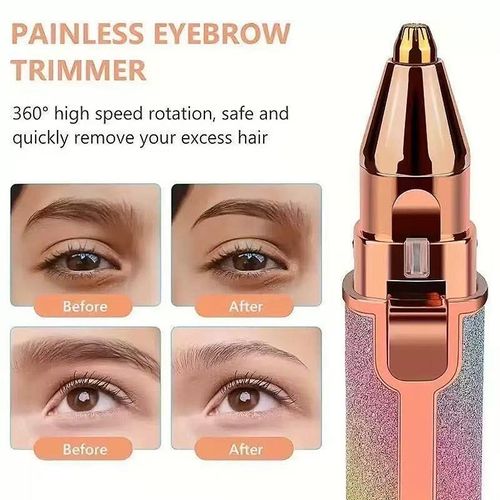 Electric Eyebrow Trimmer Set, 1 Set Portable 2-in-1 Facial