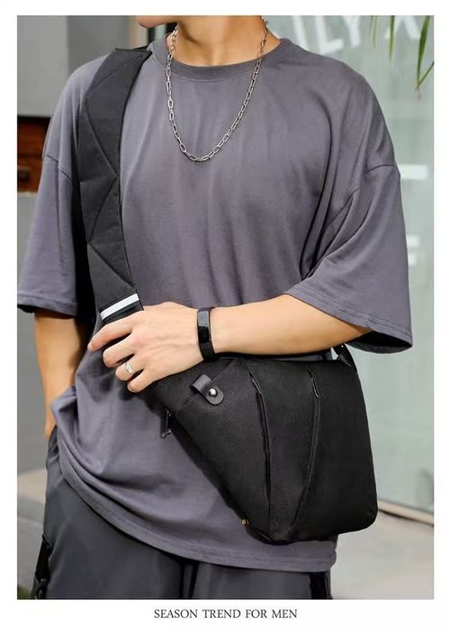 Anti‑Theft Chest Sling Bag, Lightweight Polyester Crossbody Shoulder Bag For Men Daily Travel