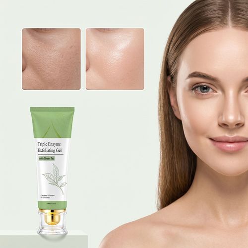 Green Tea Exfoliating Gel – Gentle Face & Body Scrub, Dead Skin Remover, Pore Purifying, Blackhead Control, Brightening & Hydrating, All-Skin-Type Daily Cleanser 100ml