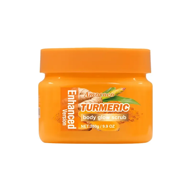 Turmeric Nourishing Scrub 280g - Infused with natural turmeric extract and moisturizing ingredients. Gently exfoliates while deeply hydrating the skin, leaving it smooth, supple, and radiant.