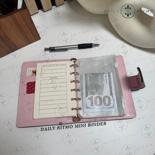 DAILY RITMO Mini Checkered Wallet A7 - Pocket Budget Planner with Money Stuffing Zippered Coin Pouch Envelopes, Wallets For Women, Checkered Adds Flair, Slim 1In Fits In Pockets, Checked Pattern Wallets, Mini Useful Gifts