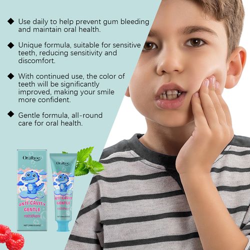 Kid's Toothpaste - fluoride-free, remineralizing - dentist formula - no taste, nano-hydroxyapatite