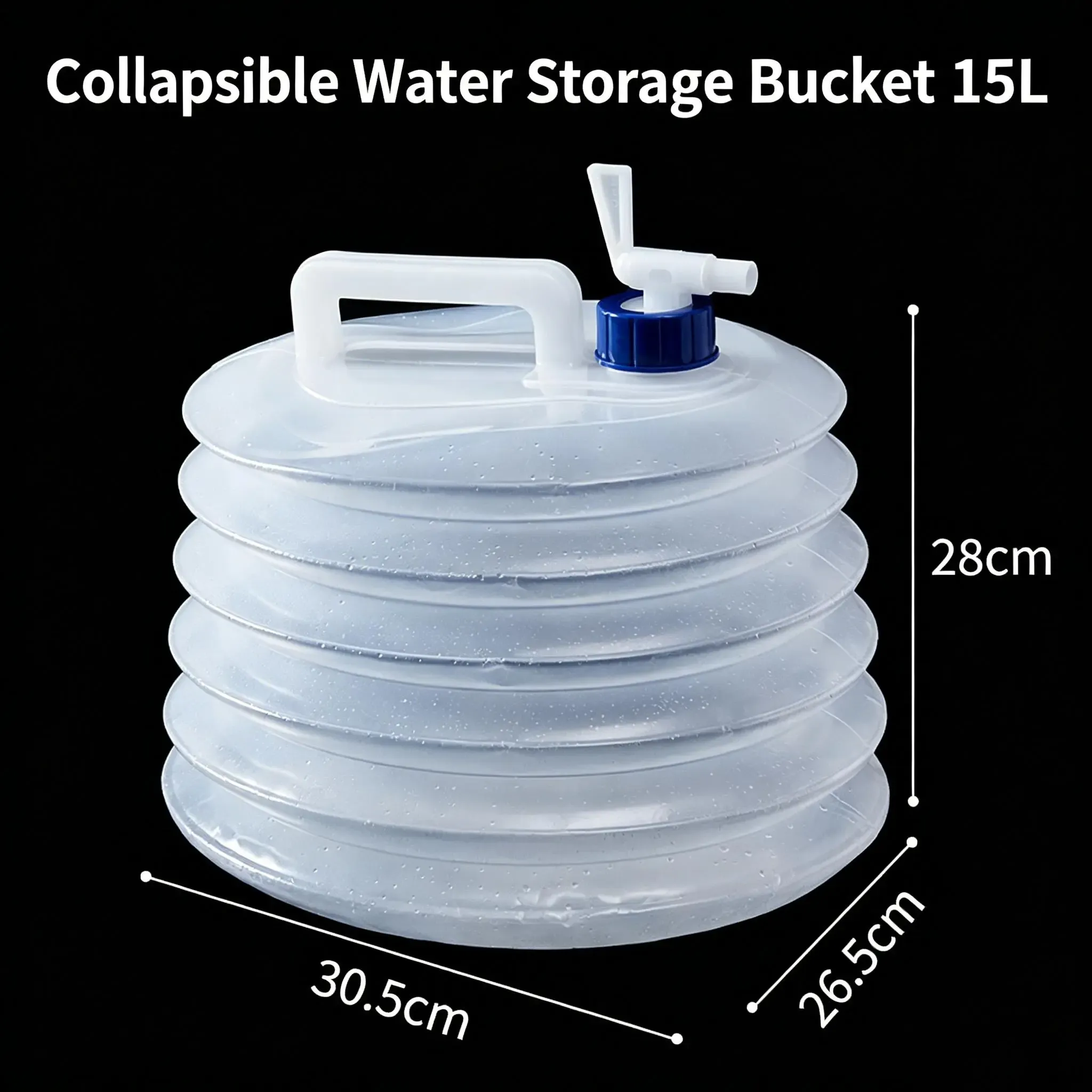Foldable bucket - Family need it and can be used anywhere. Capacity portable water bottle with handle。