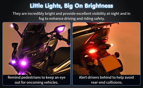 6pcs RGB Led Aircraft Strobe Light Remote Wireless Motorcycle Flash Light Warning Lights for Bike Car Multifunctional