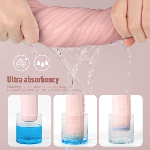 10Pcs Baby Registry Yoofoss Muslin Burp Cloths for Baby 10 Pack 100% Cotton Baby Washcloths for Boys Girls Large 20''X10'' Super Soft and Absorbent White