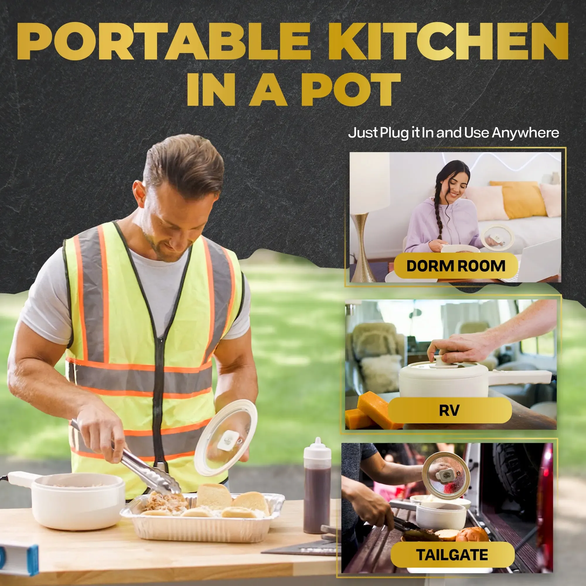 British standard socket - electric heating pan, non-stick ceramic frying pan, stew pot, small electric rice cooker, covered steamer cooker