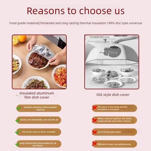 100PCS Disposable Aluminum Foil Food Covers, Kitchenware Cookware Accessory for Home Dining Table Food Containers, High-Quality Heat Retention and Freshness Preservation