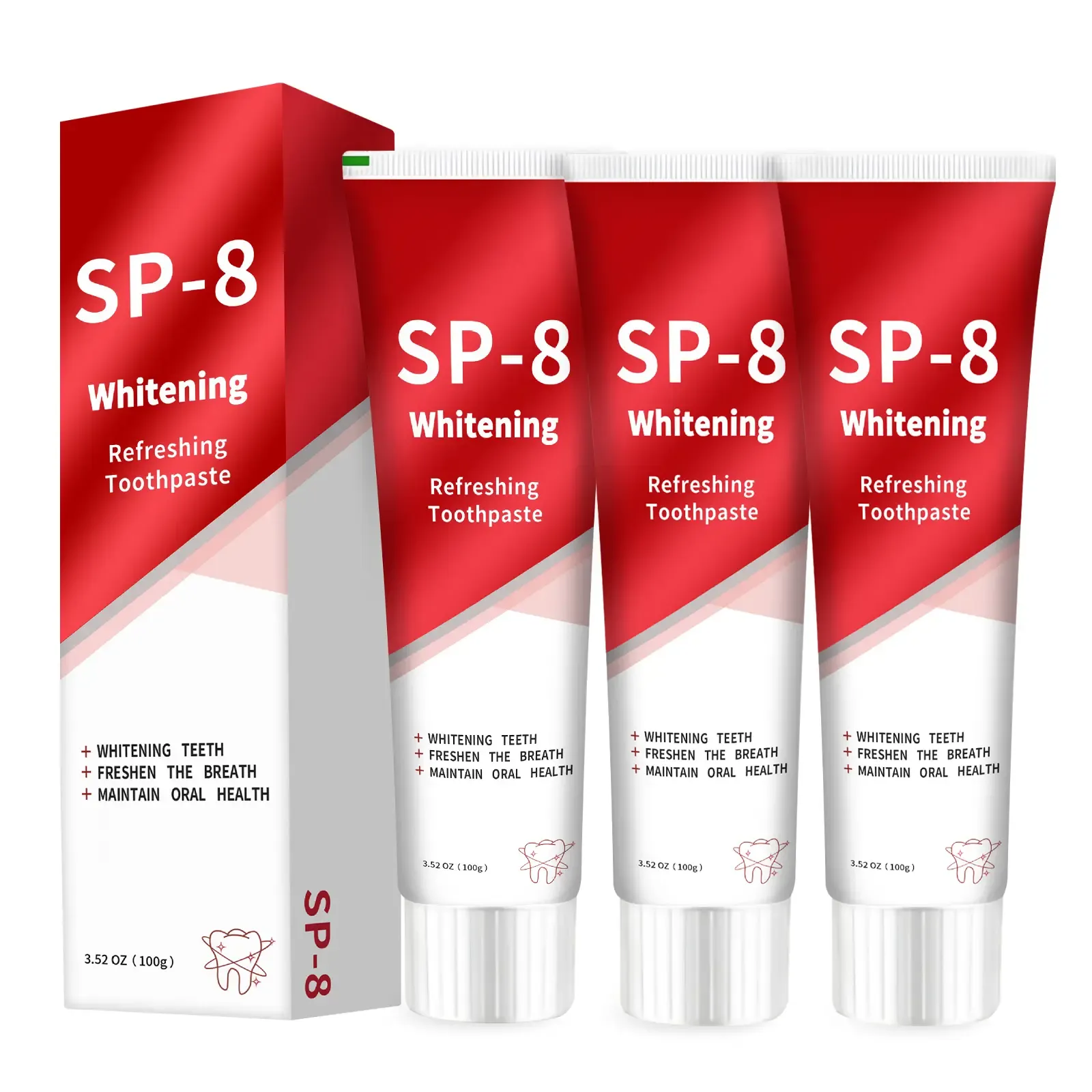 3PCS Miaofutong SP-8 Probiotic Toothpaste for Teeth Whitening & Stain Removal, Gentle Natural Formula with Fresh Mint for Adults, Stain Removal Toothpaste, Natural Toothpaste Alternative