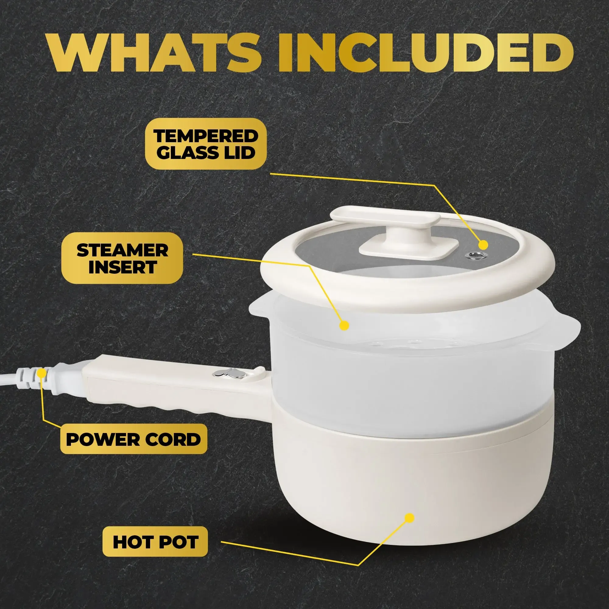 British standard socket - electric heating pan, non-stick ceramic frying pan, stew pot, small electric rice cooker, covered steamer cooker