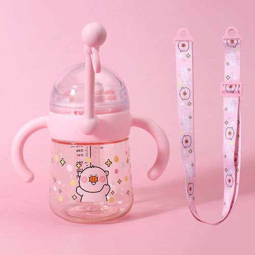 Baby's favorite baoda 9oz Spill-Proof Whale Fountain Sippy Cup – BPA-Free,With handle and strap, Soft Straw, Fun Spray Design, Dishwasher Safe