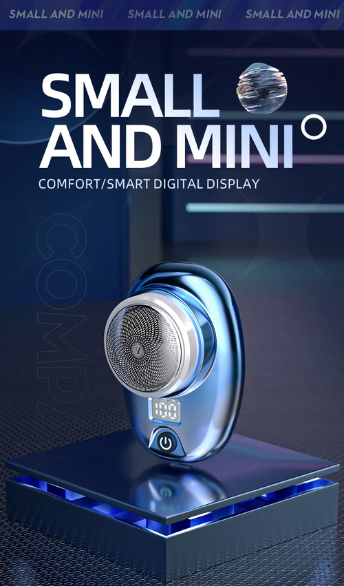 Portable Mini Electric Shaver Digital Power Display Type-C USB Fast Charging Pocket Mens Razor For Travel Car Outdoor