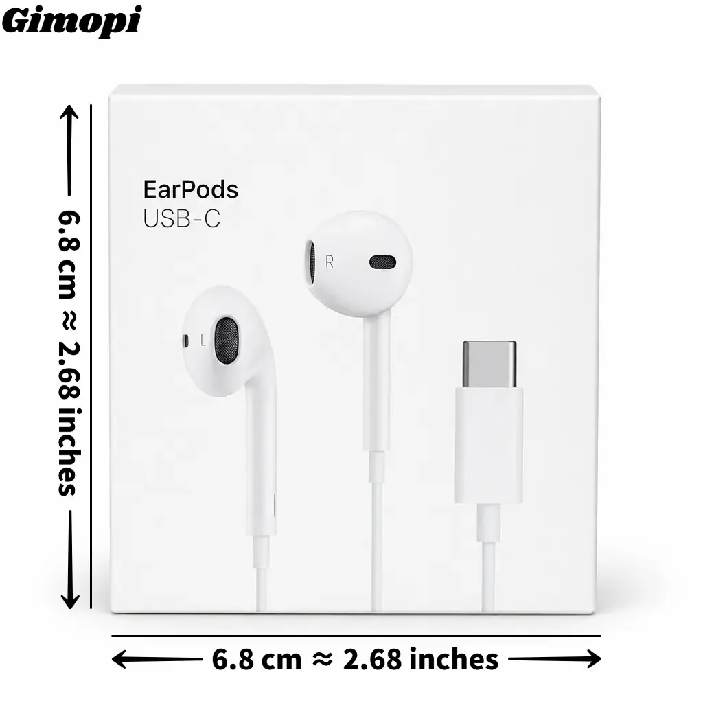 USB-C Wired Semi-In-Ear Headphones, Clear HiFi Stereo Wired Earbuds with Built-in Mic - Adjustable Volume Buttons, Lightweight Portable Daily Earphones, Compatible with iPhone 15,16,17,18, Samsung Galaxy Series, Hands-Free Calling - Daily Audio Use