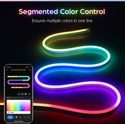 USB-Powered RGB Color-Changing LED Strip Light with App Control, Ambient Backlight for TV, Computer, Bedroom & Living Room, Decorative Neon Accent Light, Smart LED Lighting, Multi Mode LED, Great Christmas Gift, LED Neon Lights  GLOBAL PICKS