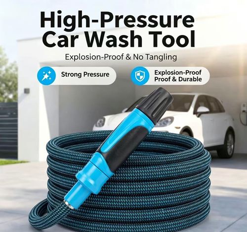 10M High Pressure Water Spray Gun, Explosion-proof Flexible Garden Hose for Car Washing, Watering & Floor Cleaning