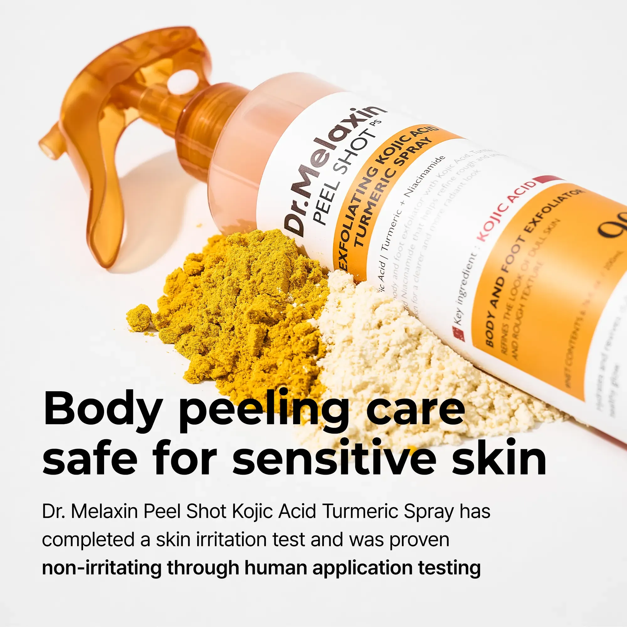 Dr.Melaxin Official Peel Shot Keratin Care Kojic Acid Turmeric Spray 200ml Pore Clearing Exfoliating Formula Skin Repair Scrub