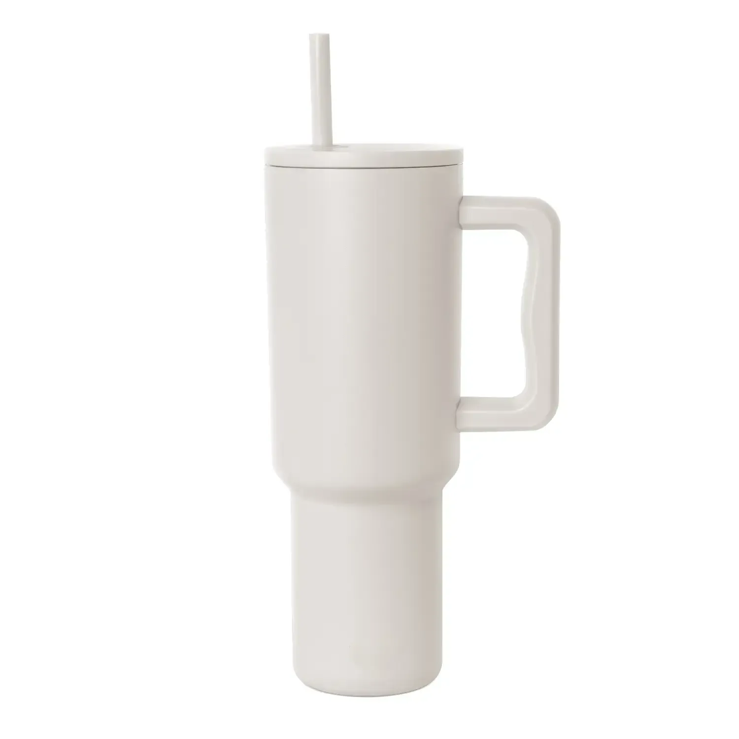 1200ml Large Capacity-Simple Modern 40oz Trek Tumbler with Handle and Straw Lid - Vacuum Insulated Stainless Steel, Reusable, Cupholder Friendly
