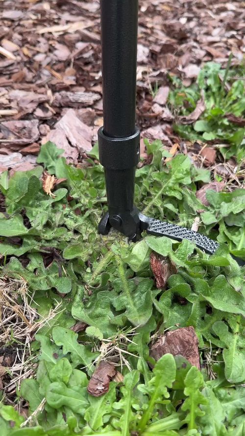 Grampa's Weeder Metal Garden Hoe - Durable Gardening Tools with All-Steel Long Handle, 4-Claw Steel Head - 3-Piece Twist-To-Assemble Design for Bendfree Weeding, Kneelfree Pulling, Grass Removal Hoes & Rakes