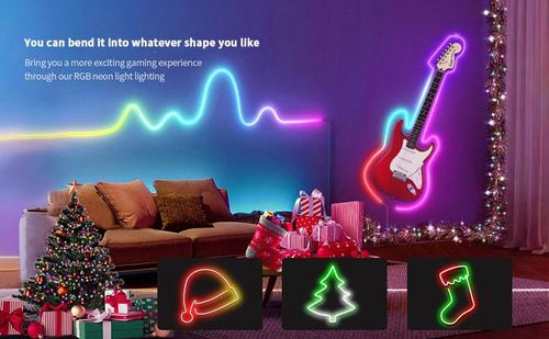 USB-Powered RGB Color-Changing LED Strip Light with App Control, Ambient Backlight for TV, Computer, Bedroom & Living Room, Decorative Neon Accent Light, Smart LED Lighting, Multi Mode LED, Great Christmas Gift, LED Neon Lights  GLOBAL PICKS