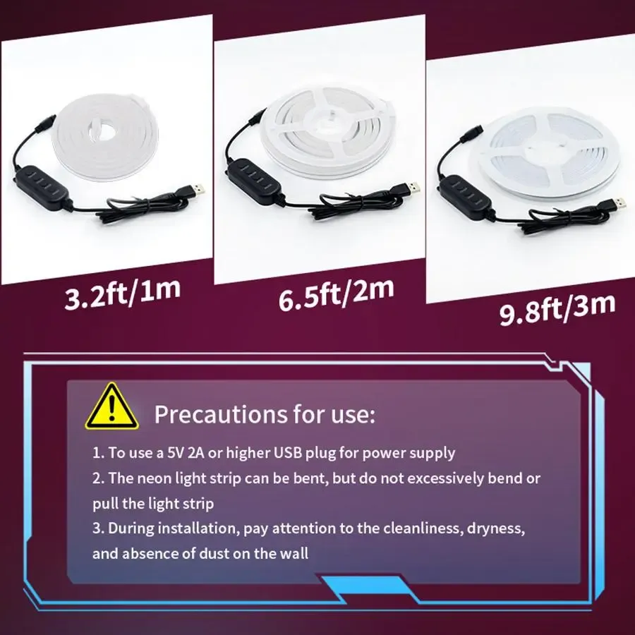 USB-Powered RGB Color-Changing LED Strip Light with App Control, Ambient Backlight for TV, Computer, Bedroom & Living Room, Decorative Neon Accent Light, Smart LED Lighting, Multi Mode LED, Great Christmas Gift, LED Neon Lights  GLOBAL PICKS