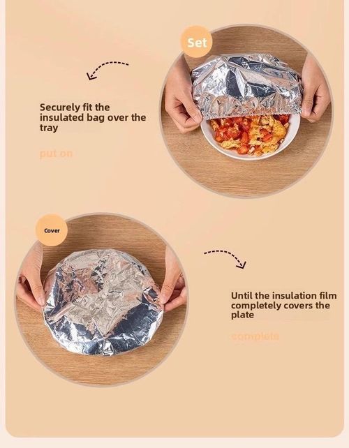 100PCS Disposable Aluminum Foil Food Covers, Kitchenware Cookware Accessory for Home Dining Table Food Containers, High-Quality Heat Retention and Freshness Preservation
