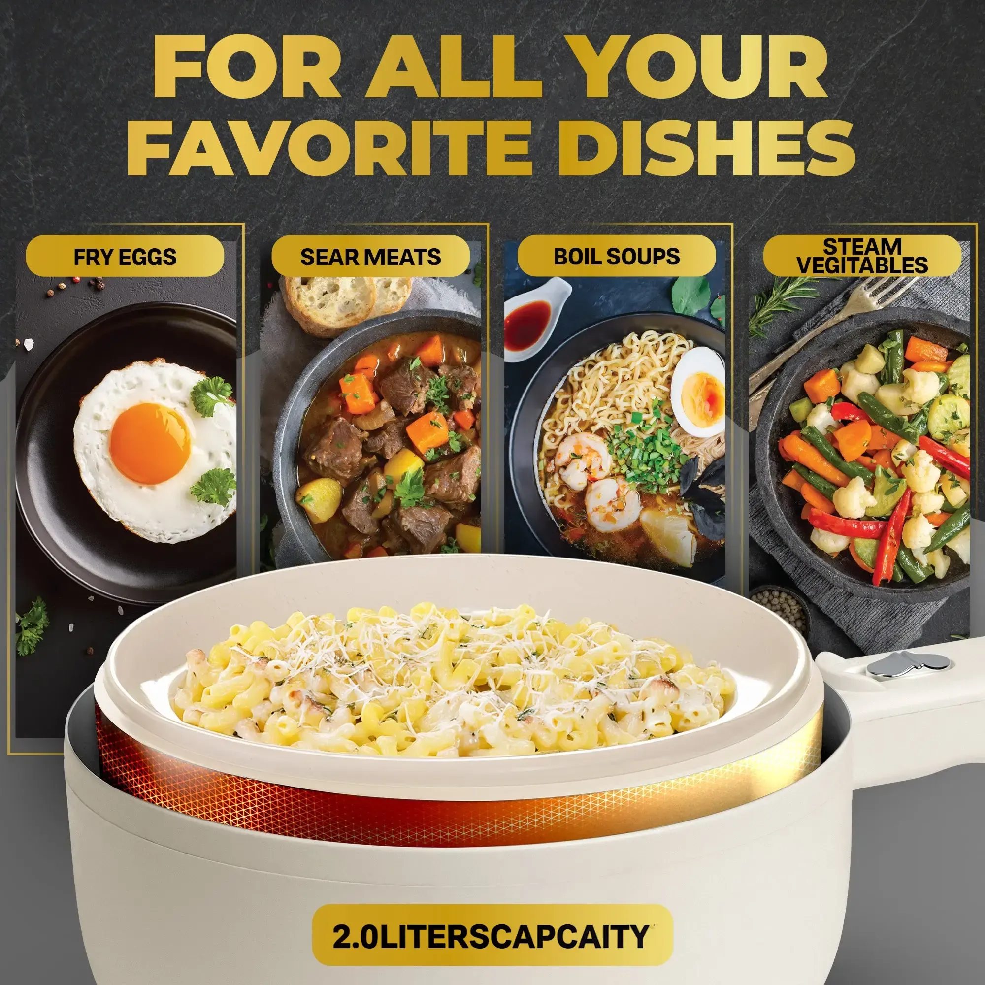 British standard socket - electric heating pan, non-stick ceramic frying pan, stew pot, small electric rice cooker, covered steamer cooker