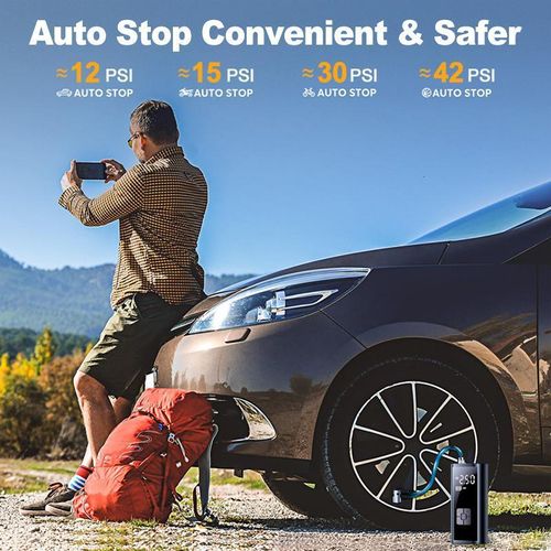 Portable Wireless Car Air Compressor Pump, Cordless Vehicle Tire Inflator, Multifunctional Electric Air Pump, Tire Inflation Tool for Cars, Bicycle Tires and Balls