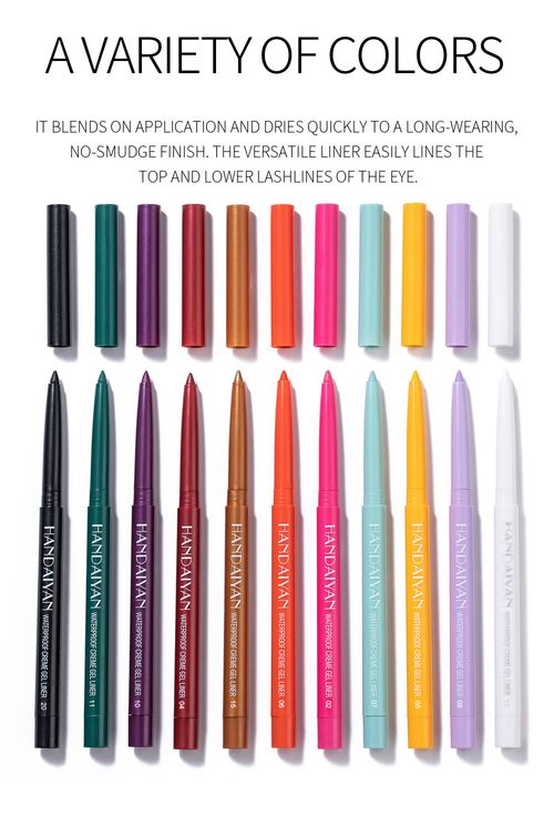 6PCS Creme Gel Liner - Waterproof 18HR Longevity Super Creamy Matte Smooth Gel Eyeliner for Easy Blending & Super Pigmented Shades 0.2g*6
