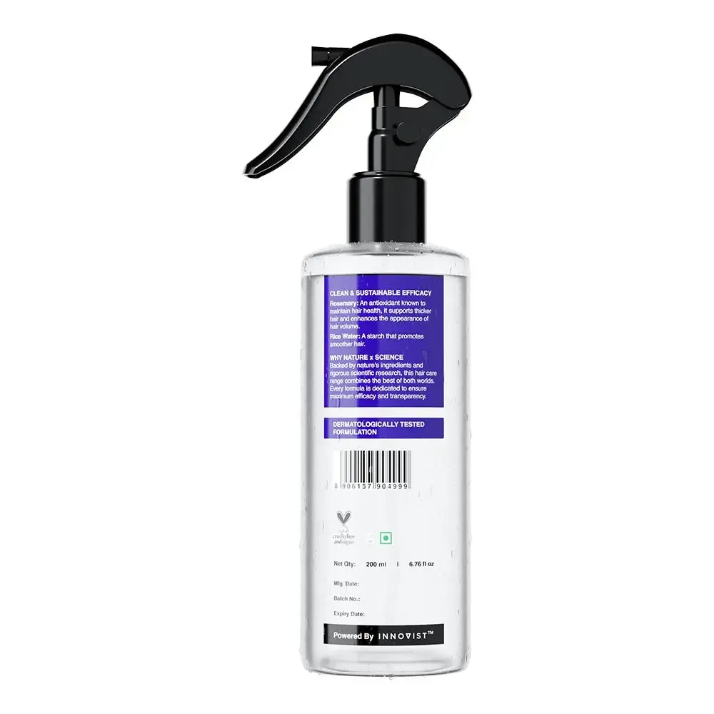 Nature x Science Rosemary Water and Rice Water |100% Natural Extract | Soft & Smooth Hair Non-Greasy & Fast Absorbing | 200 ml