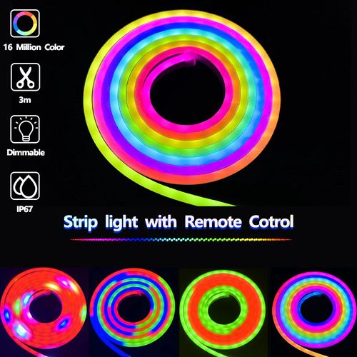 USB-Powered RGB Color-Changing LED Strip Light with App Control, Ambient Backlight for TV, Computer, Bedroom & Living Room, Decorative Neon Accent Light, Smart LED Lighting, Multi Mode LED, Great Christmas Gift, LED Neon Lights  GLOBAL PICKS