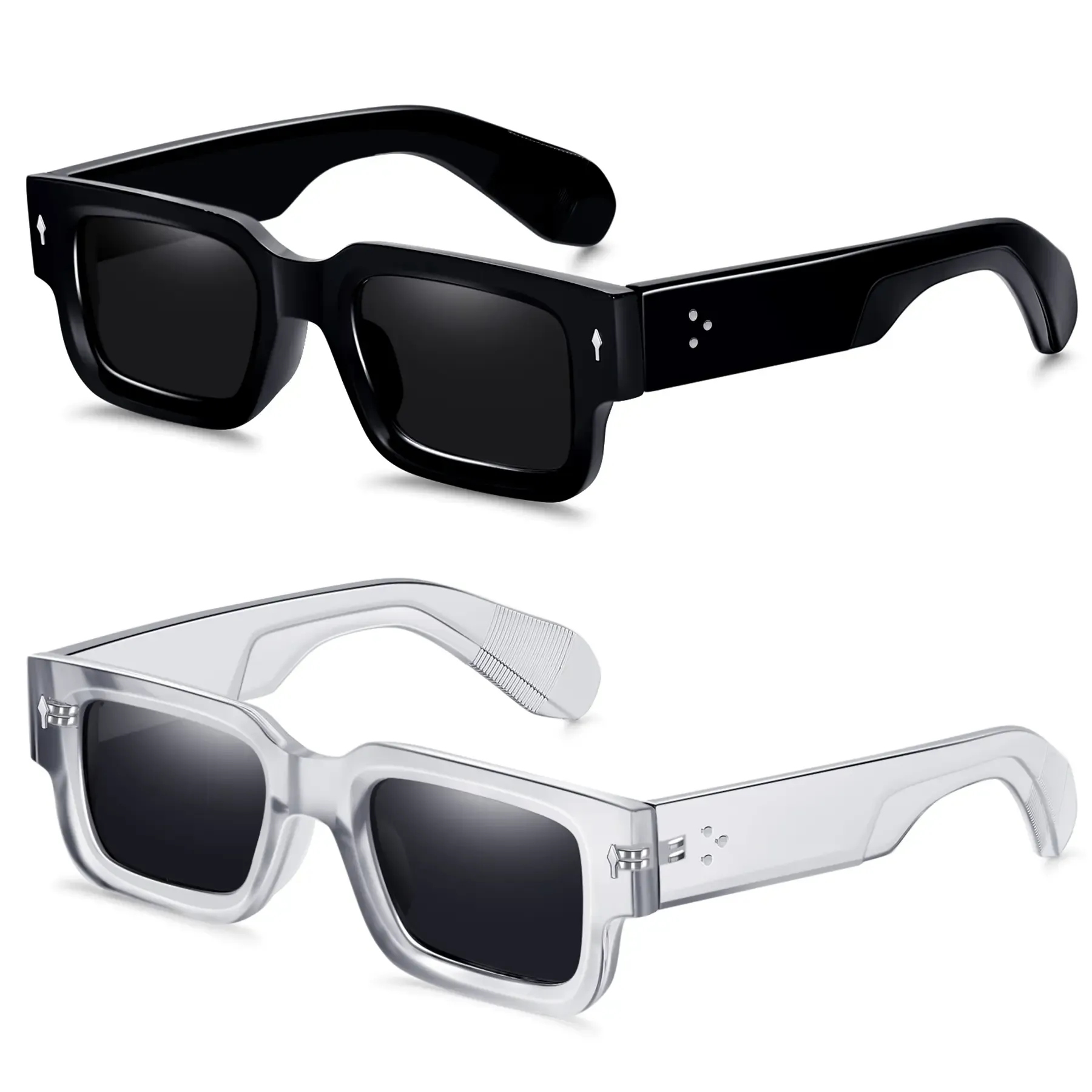 Pack Retro Square Sunglasses for Women Men