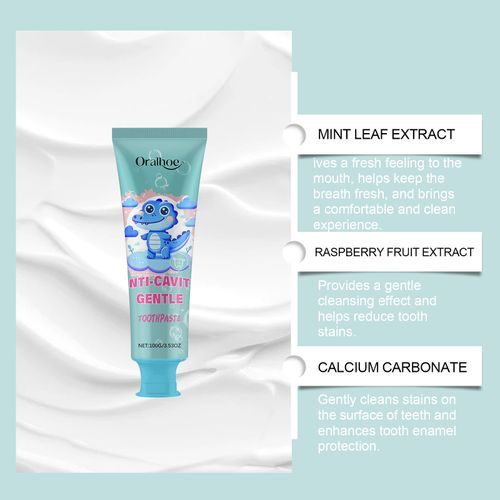 Kid's Toothpaste - fluoride-free, remineralizing - dentist formula - no taste, nano-hydroxyapatite